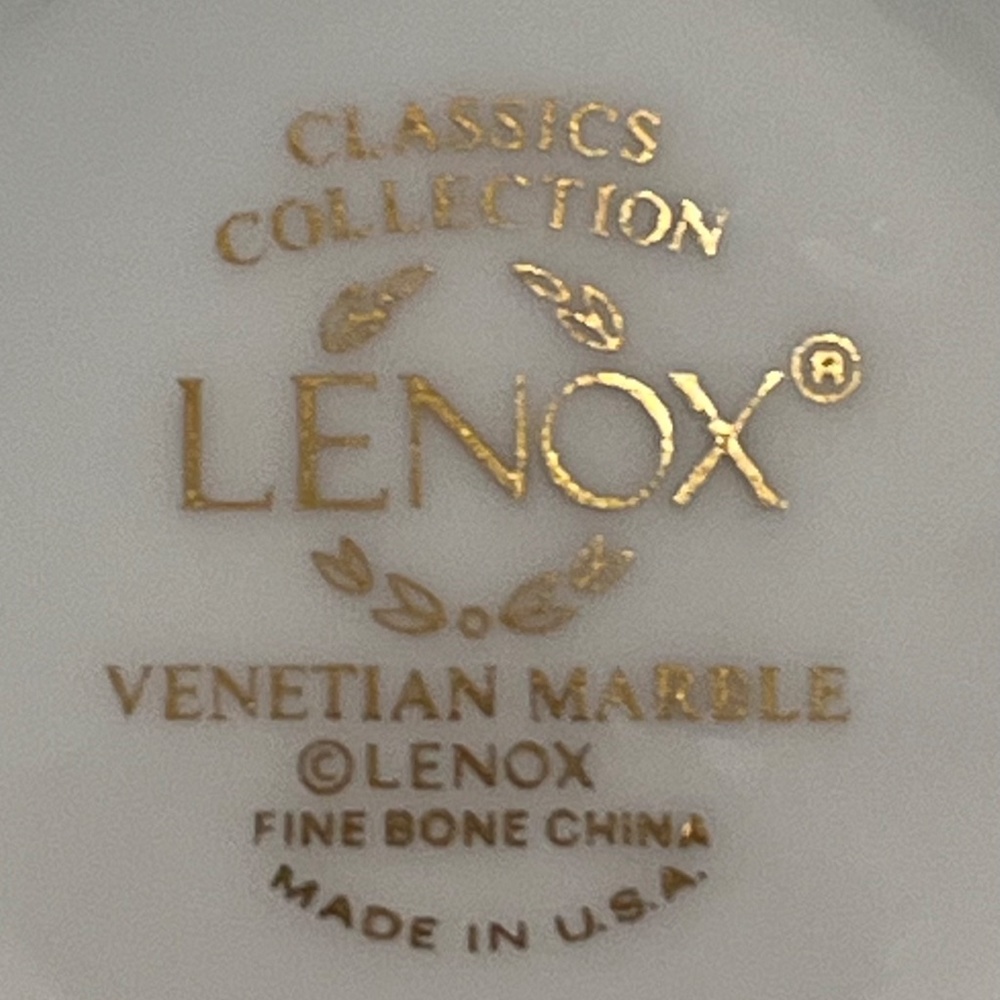 Lenox "Venetian Marble set of Saucer & footed cup" - Picture 4 of 4
